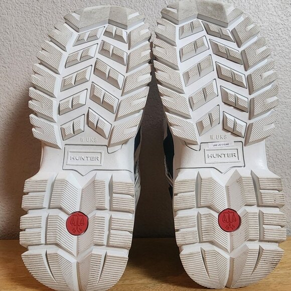 Hunter Womens Shoes Size 9 White Black Insulated Fleece Lined Winter Boots - Picture 10 of 11